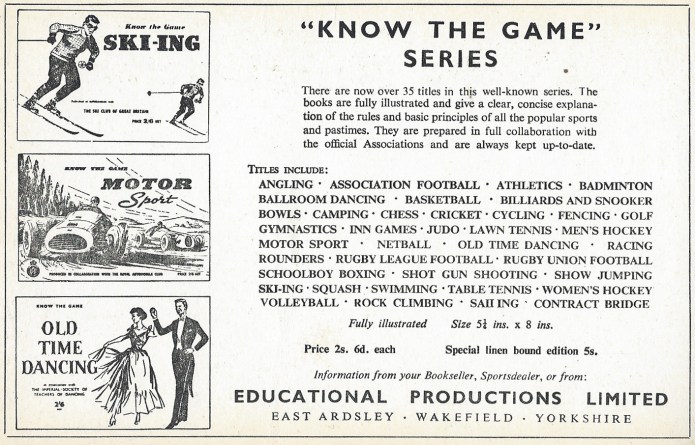 1958 listing of Know the Game series