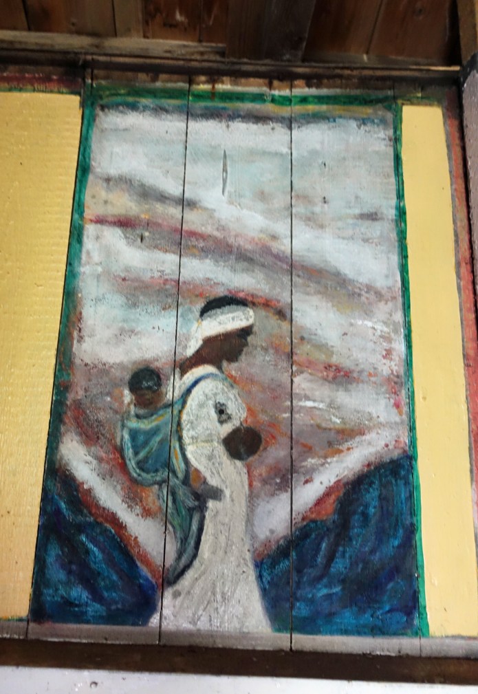 Painting at strathchailleach bothy