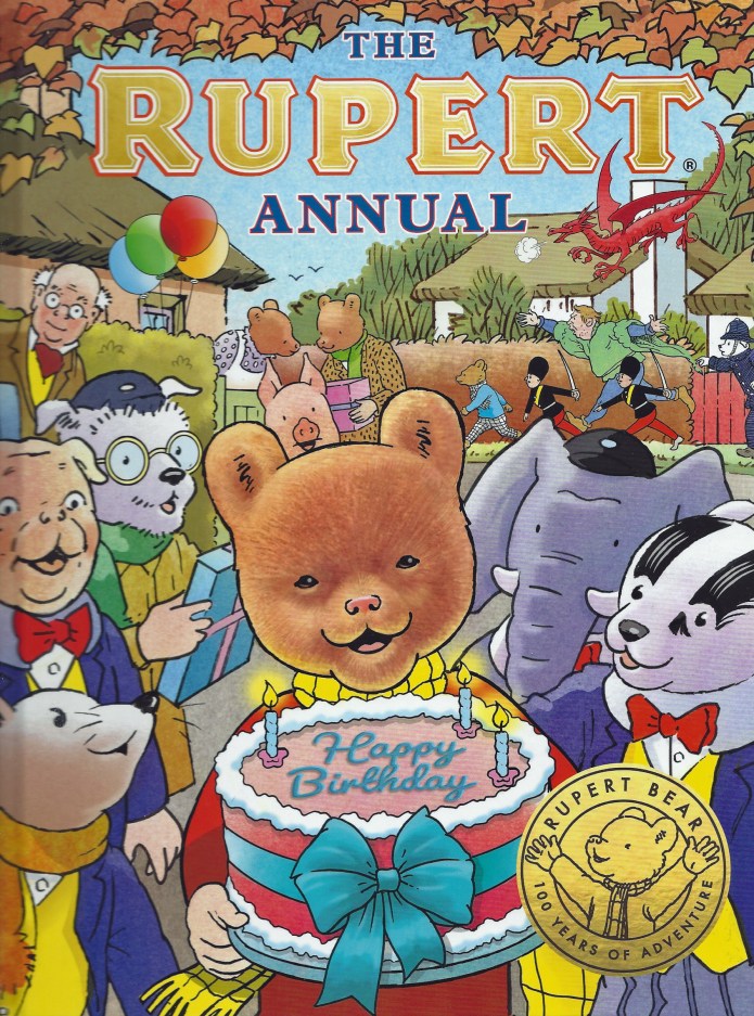 Album No. 85 published in 2020- Rupert's 100th birthday. Cover illustration by Stuart Trotter