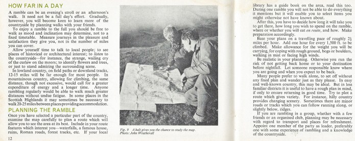 Detail from 1972 Know the Game-Rambling and Youth Hostelling