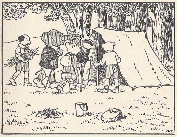 Panel from Rupert goes Hiking story