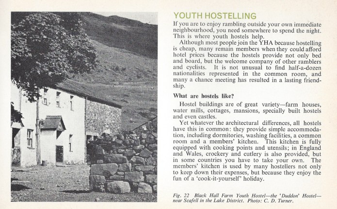 Introduction to section on Youth Hostelling, from 1967 Know the Game volume