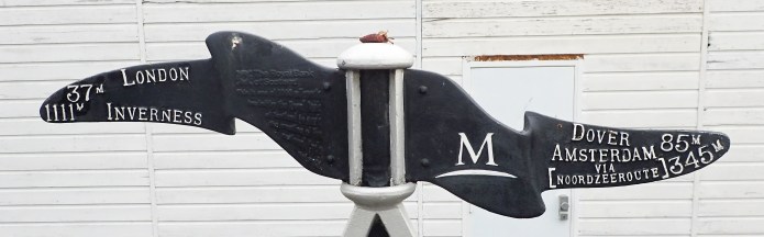 Directional fingers on 'Rowe' type milestone, Gravesend, Kent