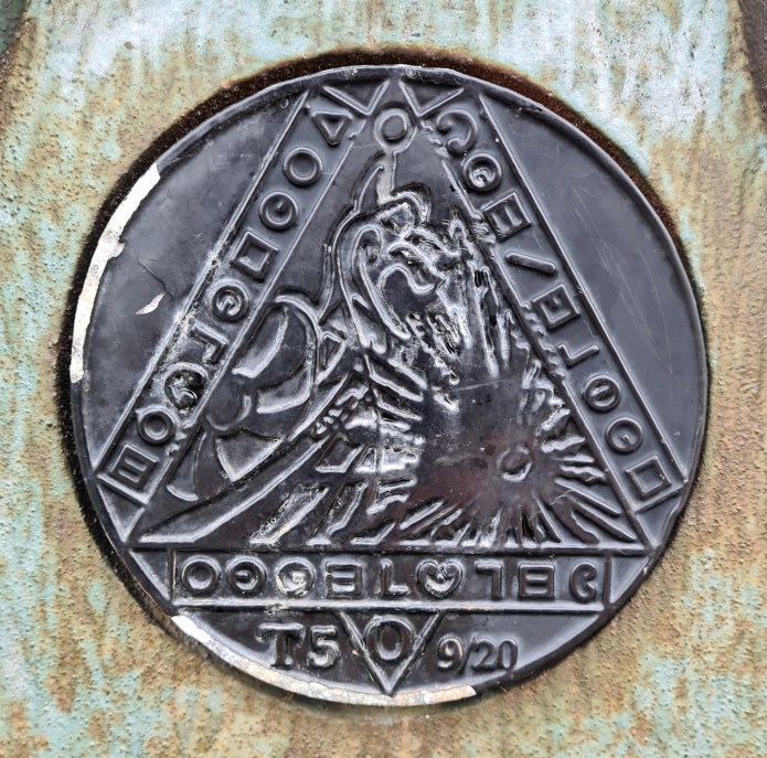 Time Trail disk on Ramsgate milepost