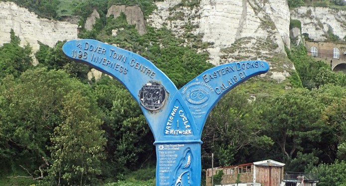'Fossil tree' Millennium Milepost, Dover, Kent