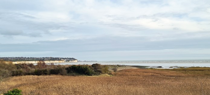 Looking down on all that remains of the Worlds first International Hoverport in Pegwell Bay