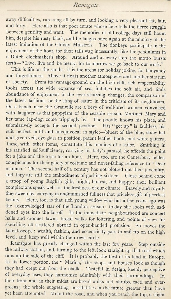 Page from the Illustrated Tourist Guide, published by the London Chatham and Dover Railway