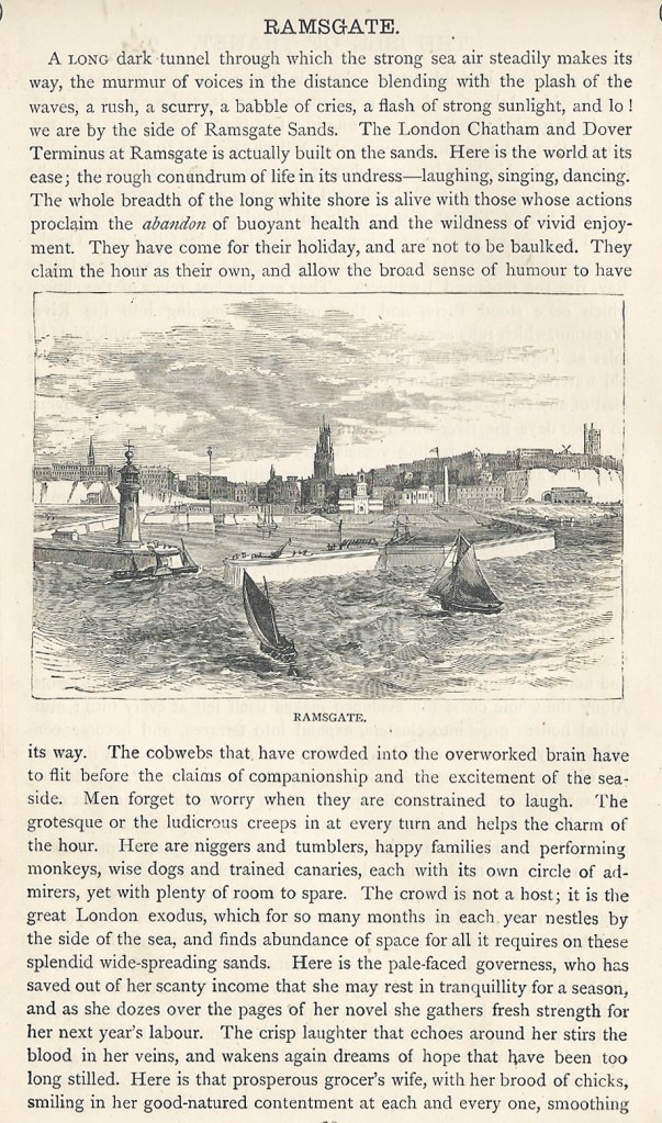 Page from the Illustrated Tourist Guide, published by the London Chatham and Dover Railway