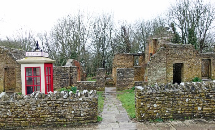 Walking the South West Coast Path and wild camping out on the cliffs, Three Points of the Compass was able to make an early morning visit to the abandoned town of Tyndrum before any other visitors. This is the ruined village post office, with K1 telephone kiosk at the entrance
