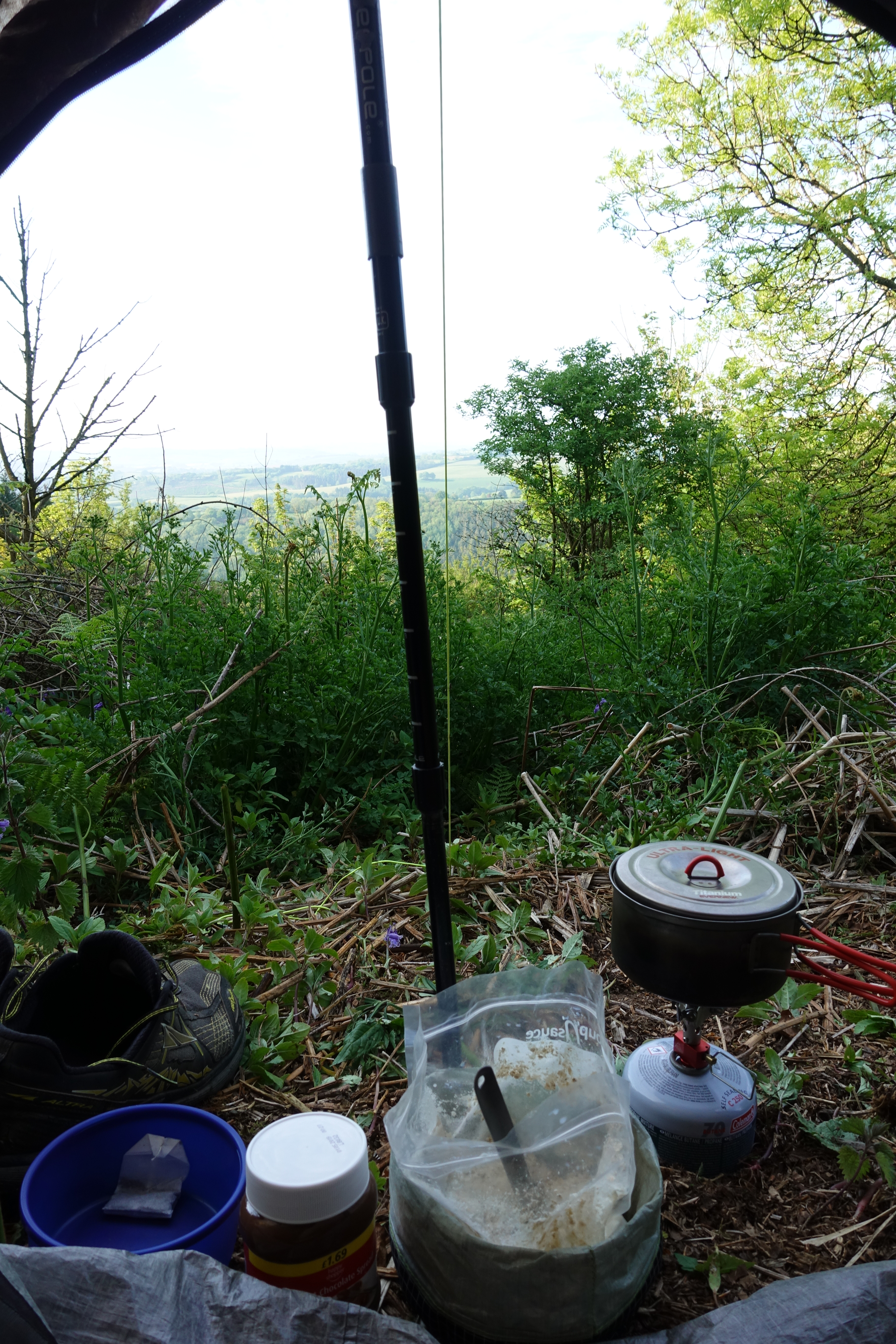 Preparing a similar breakfast while crossing central England