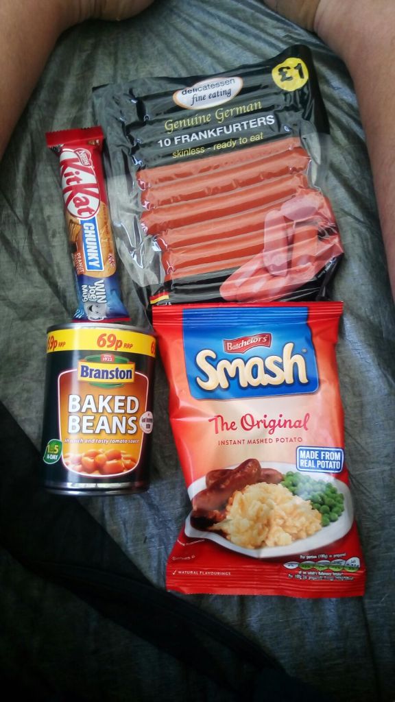 Simple foods from an official campsite shop. Little more than basic carbs, proteins, fats and sugars, but satisfying nonetheless
