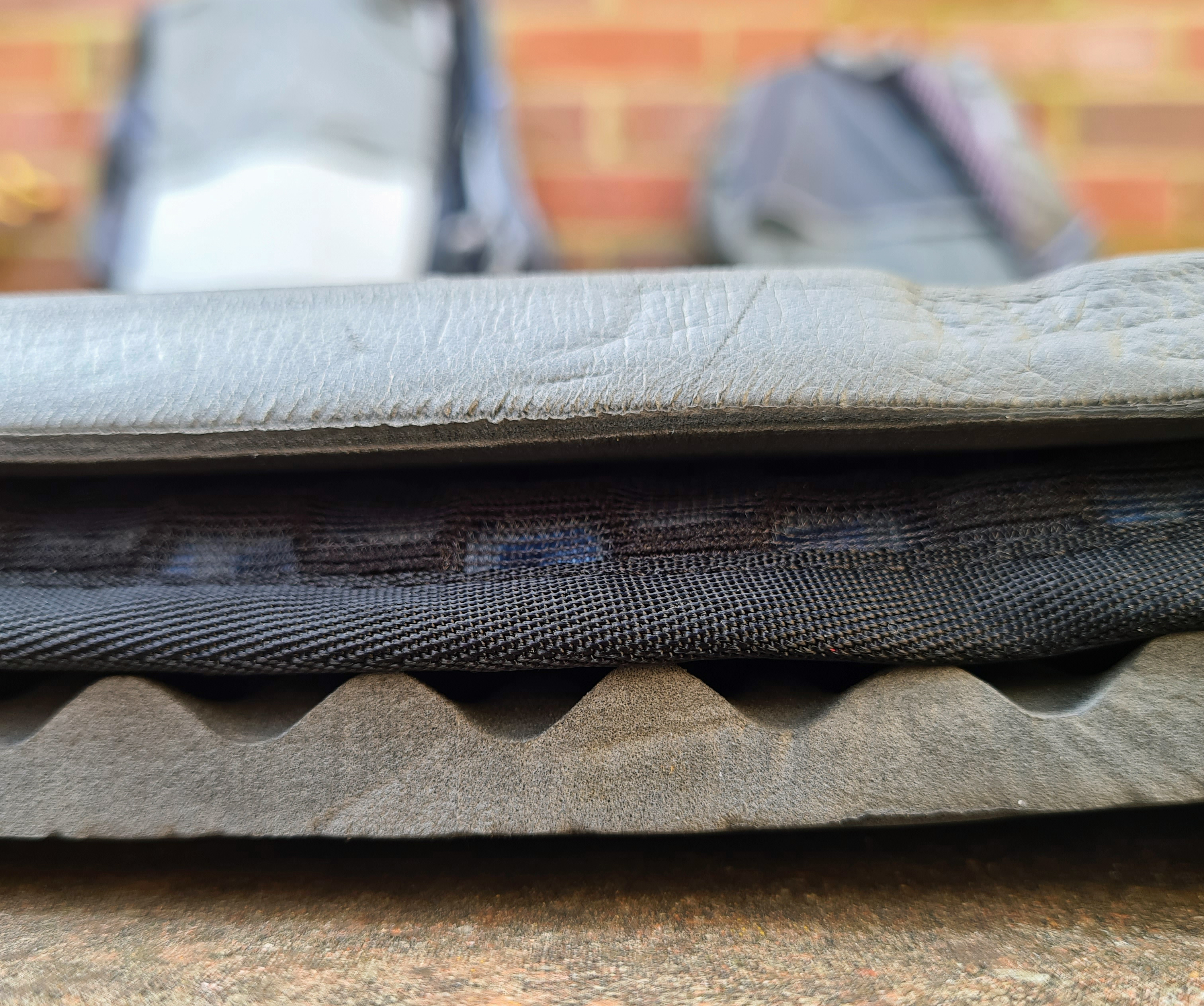 close up on side of three pads