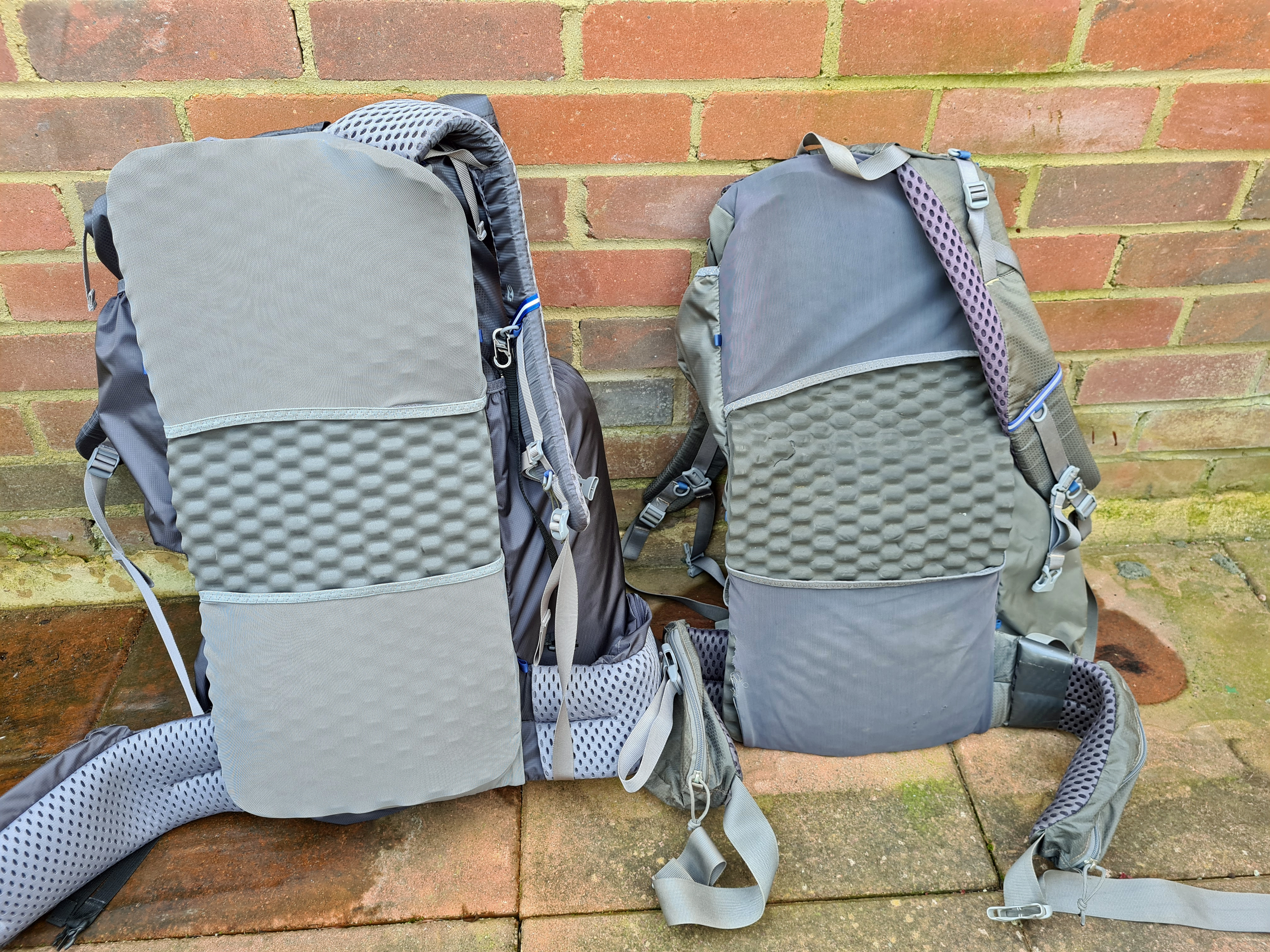 Old (2016) and new (2020) Mariposas and eggcrate sitpads