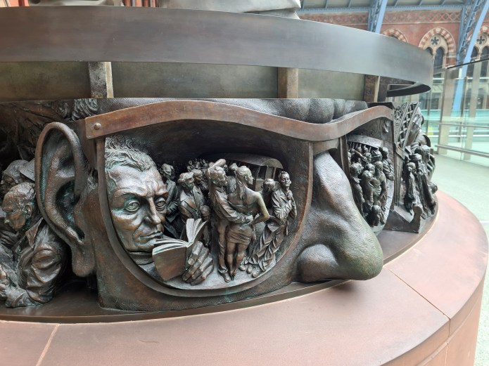 Detail from bronze relief frieze of The Meeting Place