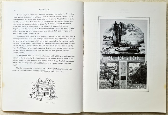 Village and Town Signs in Norfolk (book one), inside