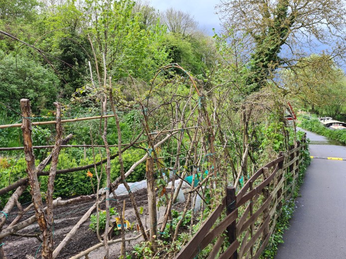 On the approach to Maidstone, most of the land between river and railway appears to be utilised as smallholdings, presumably by the boatowners