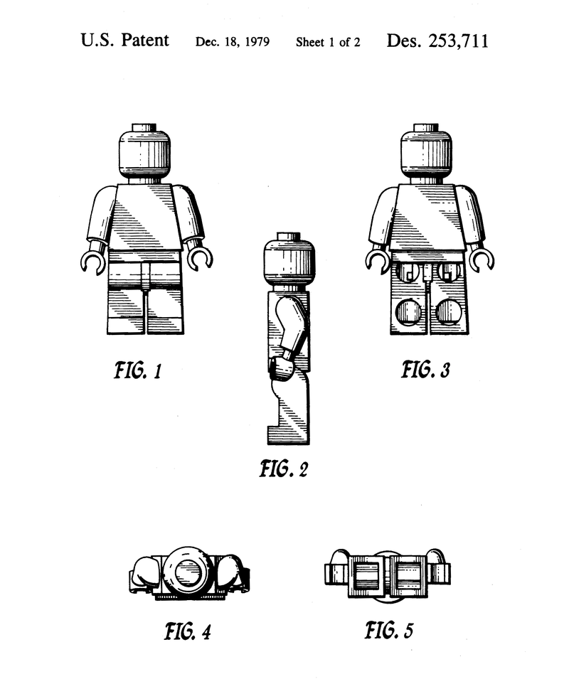 US Patent from 1979 for Lego Minifigure