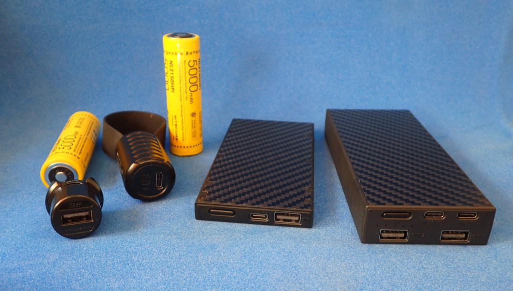 Powerbank options from Nitecore for backpacking