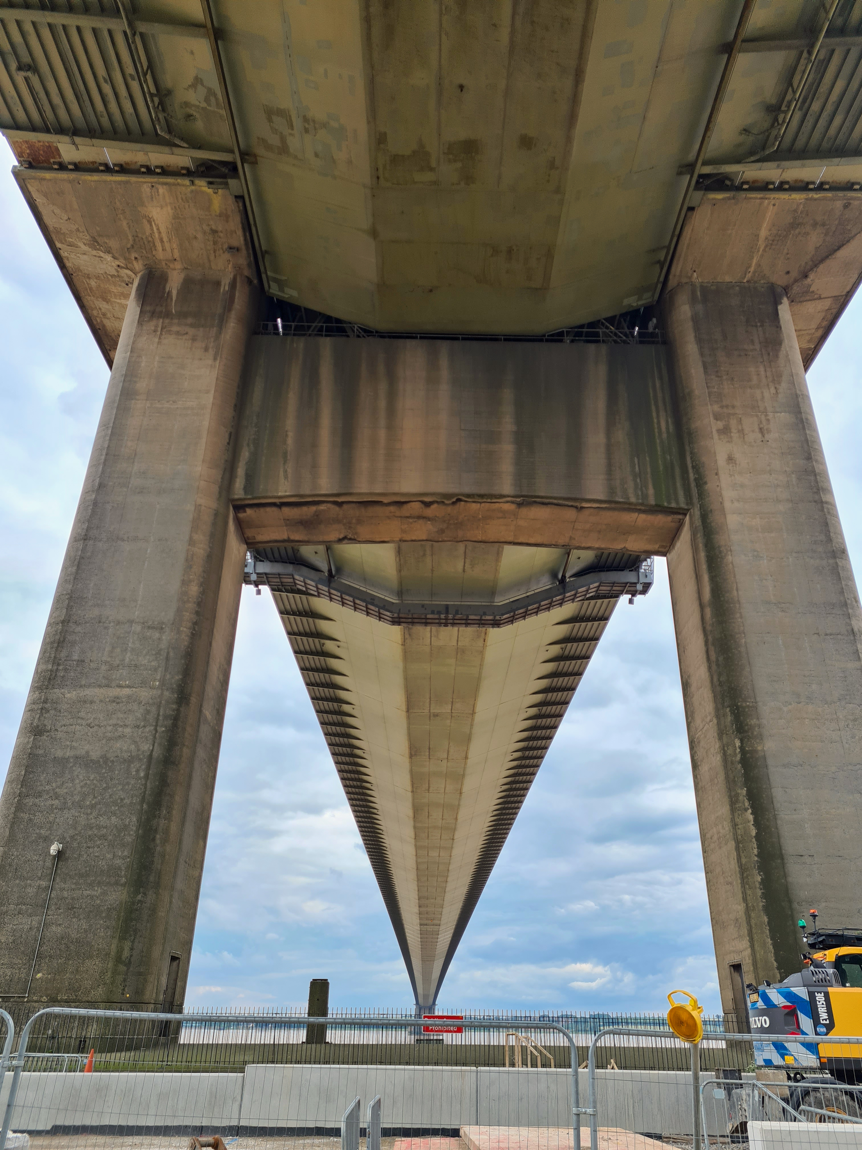 Trail passes under the Humber Bridge, once the world’s longest single-span suspension bridge