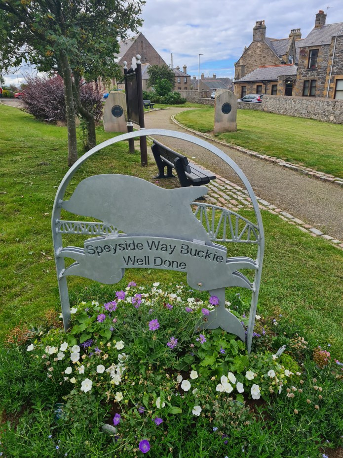 The end (or start) of the Speyside Way at Buckie