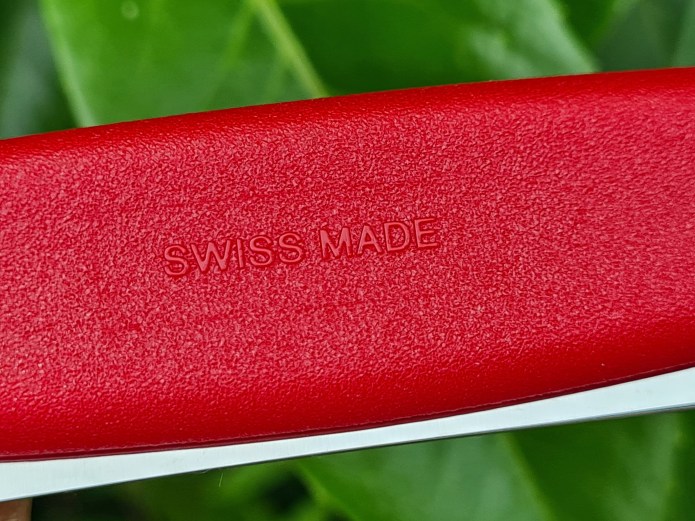Simple 'Swiss Made' is all that is shown on the scales of the Victorinox paring knives