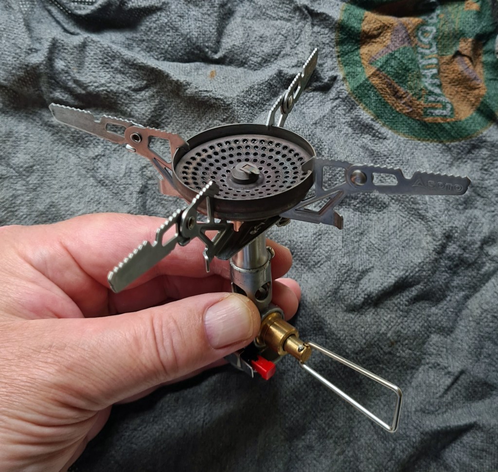 4Flex four prong pot support is wide and wil support heavier, larger pots than a solo hiker is likely to use