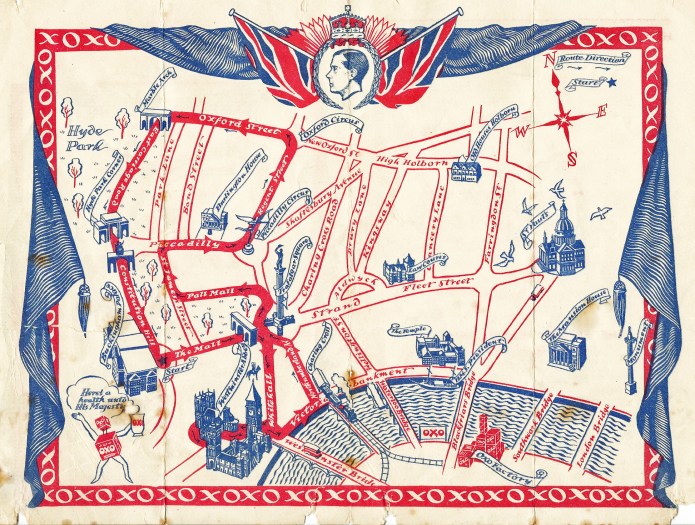 Oxo Coronation map, 1936