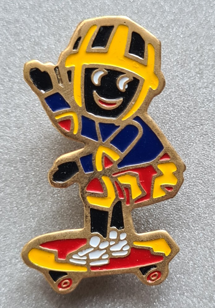 Skateboarder, acrylic 1990