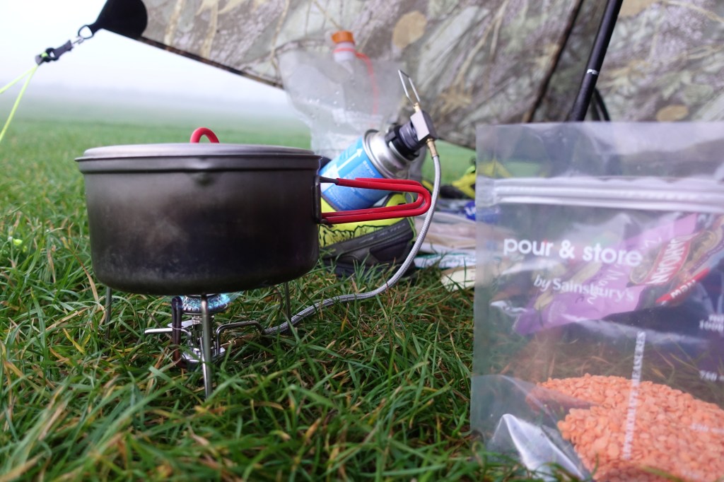 Kovea Spider with gas feed from butane cartridge