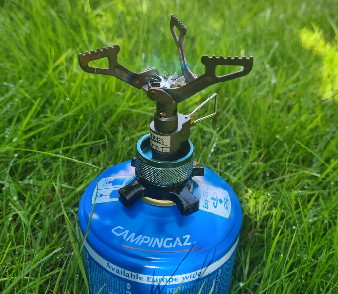 BRS with adapter connected to Campingas canister