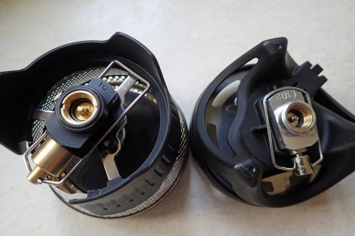 O-rings fitted to Jetboil Flash and MRS Windburner. I have had the o-rings work their way out of both of these connectors. A gentle push back and re-seating by screwing a canister on is all that is required. If lost, the stoves could not have been safely used