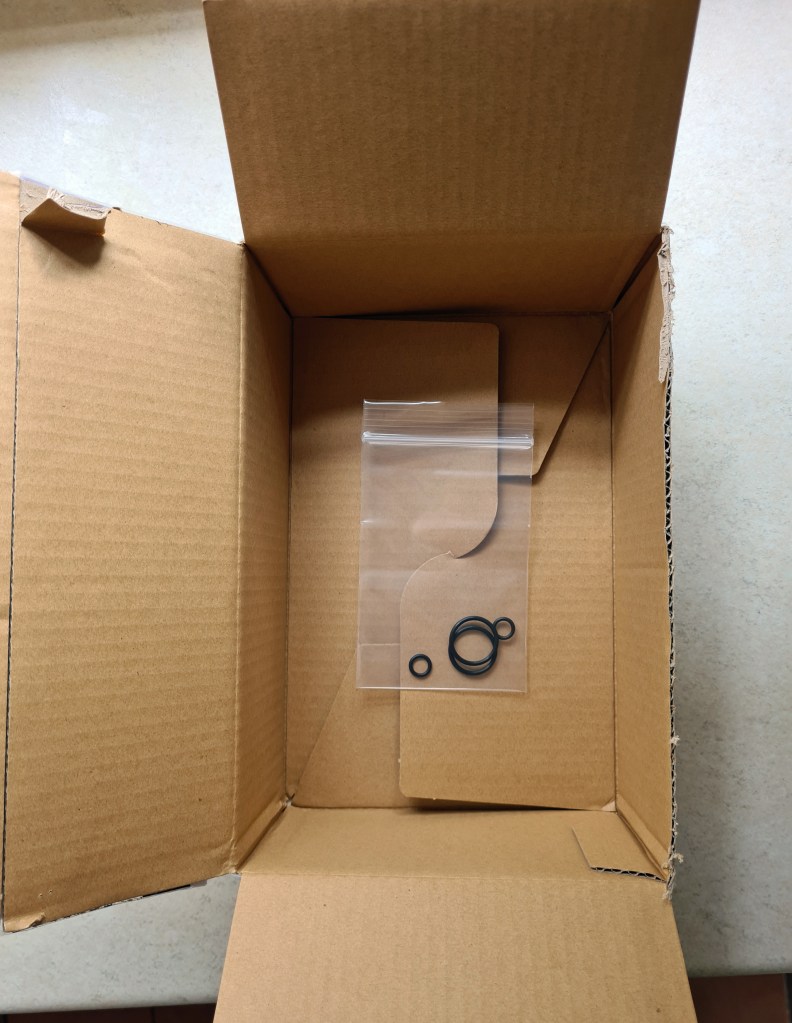 Three Points of the Compass contacted Soto directly for replacement o-rings for his Windmaster stove. A package direct from China was promptly dispatched, however it might have been a little large for the contents