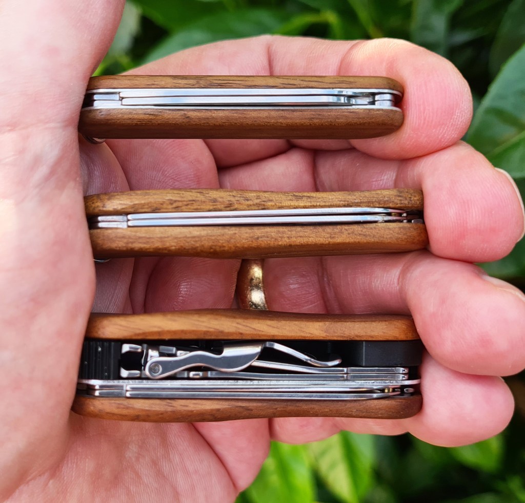 Thickness of Classic SD, Evowood 81 and NailClip 580 compared