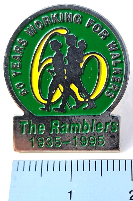 On the occasion of their 60th anniversary in 1995 The Ramblers released a handsome badge that successfully encapsulated the occasion. However, such good design failed to cross over to their standard brand for another twenty years