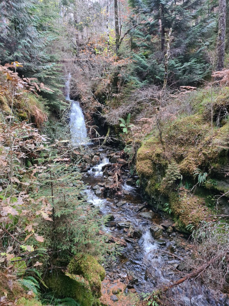 There are numerous little waterfalls on the climb up and away from Loch Ness