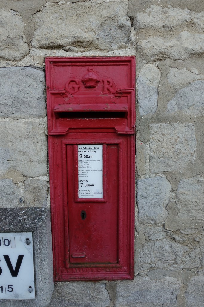 GR wall box with replacement aperture. Photographed at Helmsley on the Cleveland Way