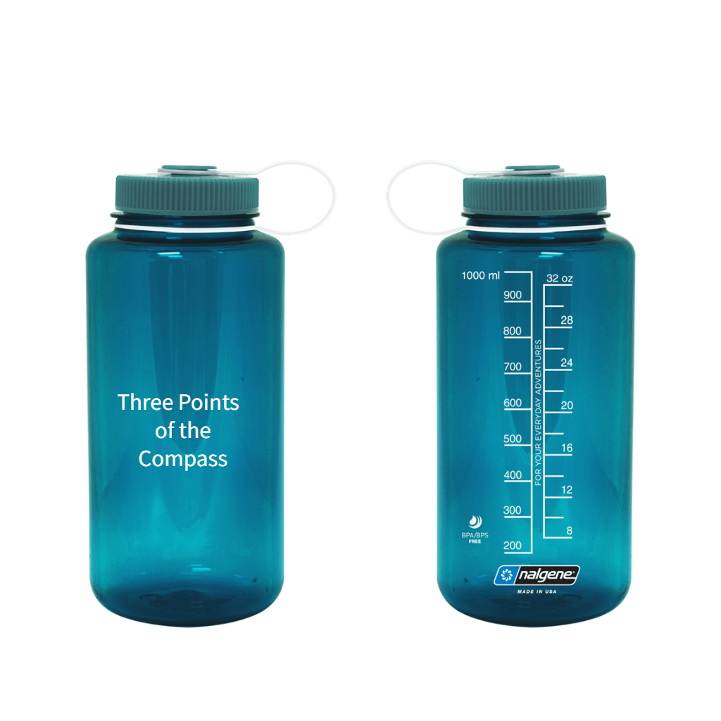 Custom designs on the standard Nalgene bottles can be ordered