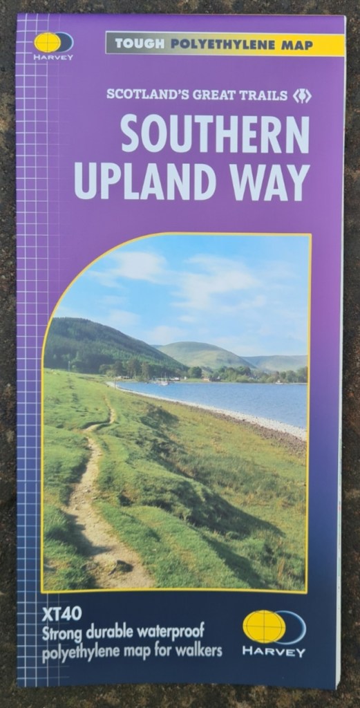 Harvey map for the Southern Upland Way. One of 'Scotland's Great Trails'. scale of 1:40 000. 2018