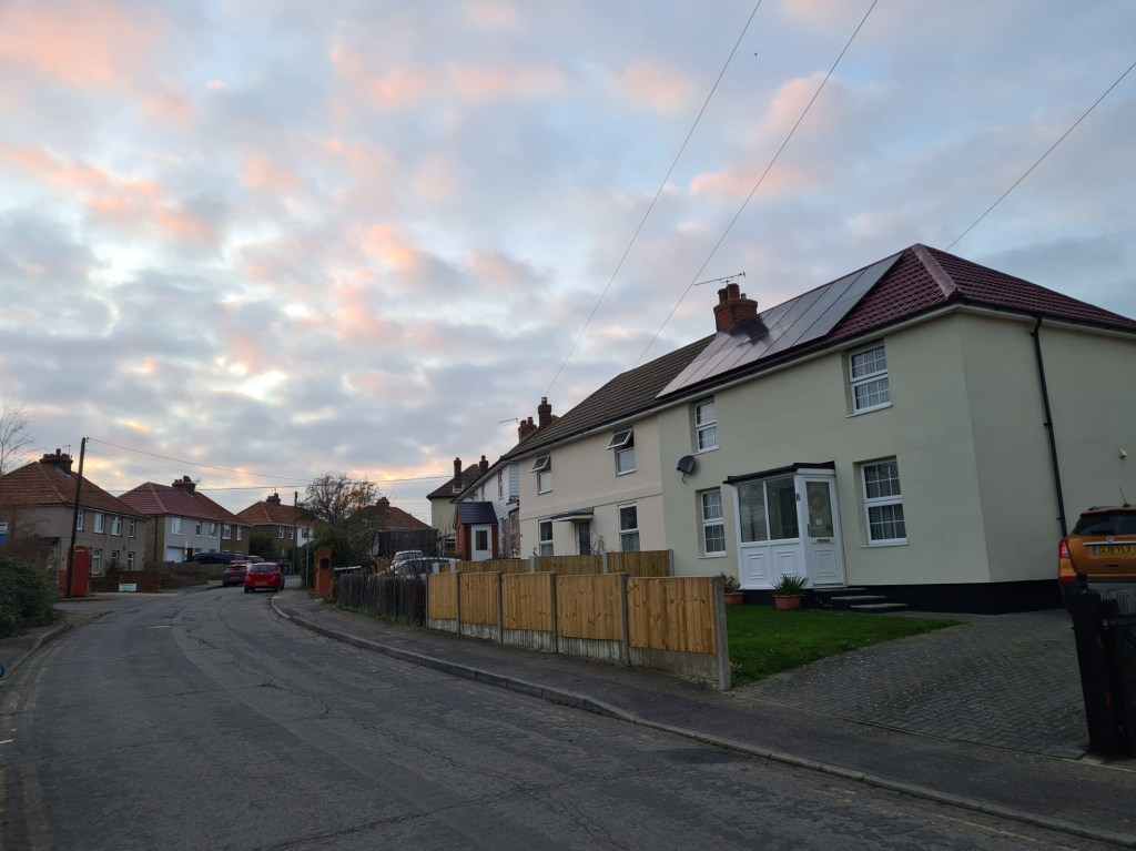 'Circular Road', built to house the Pit Deputies at Betteshanger Colliery. The miner's had to live at Deal however, and walk to work from there