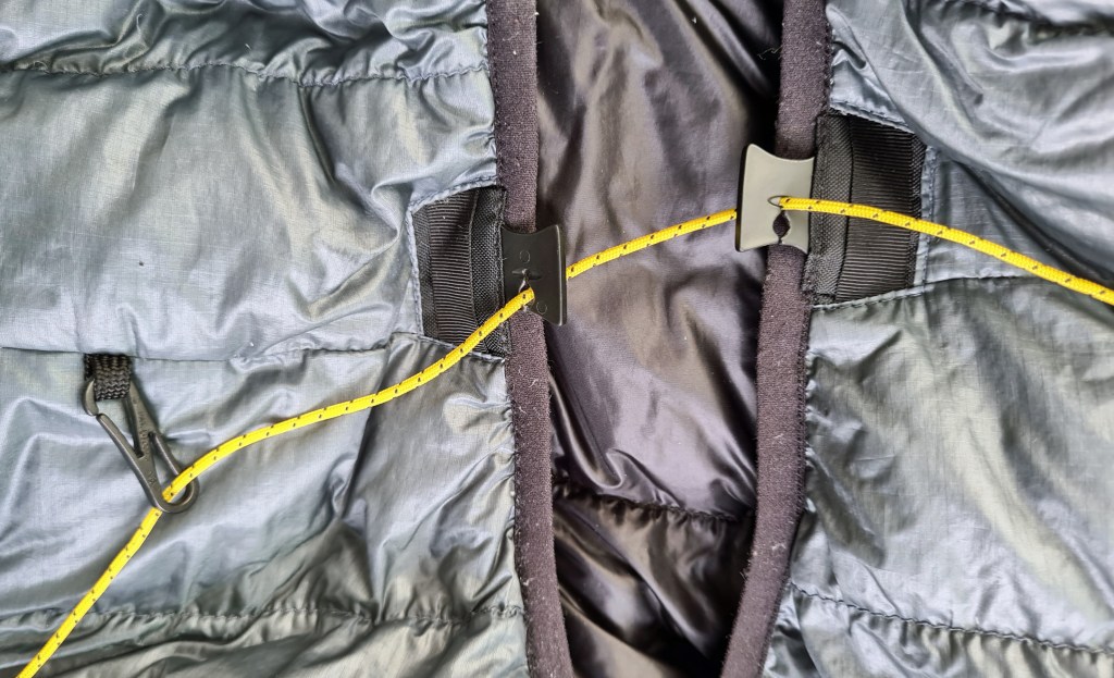 Cord locking system on Palisade quilt