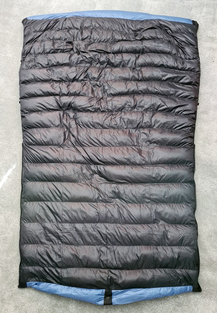 Katabatic Flex 15 degree quilt, inside, opened