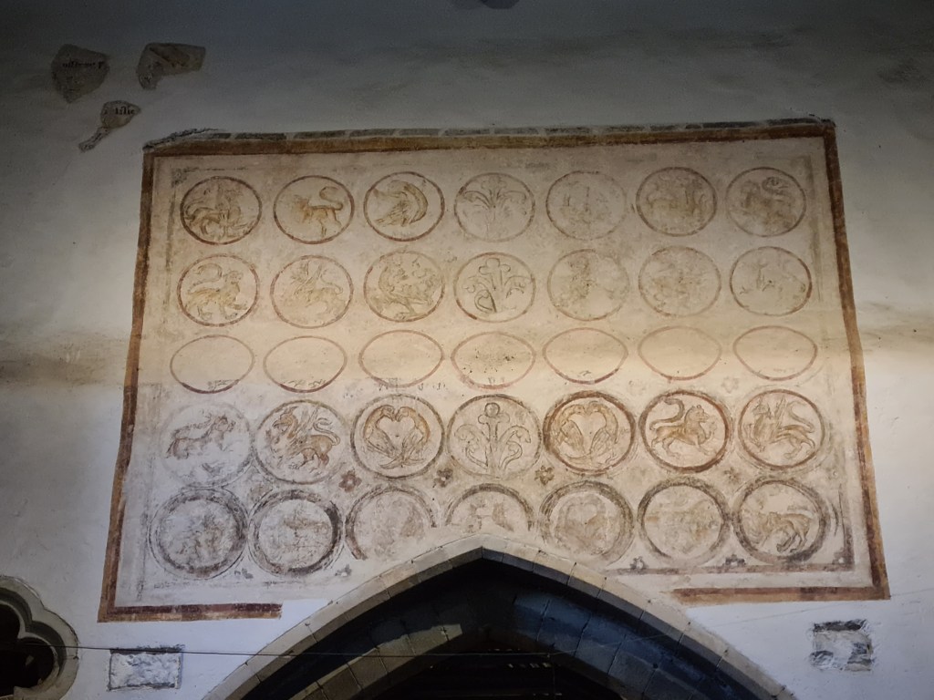 Medieval Fresco at St. Mary's, Eastry. An unusual survivor only partially revealed in 1857