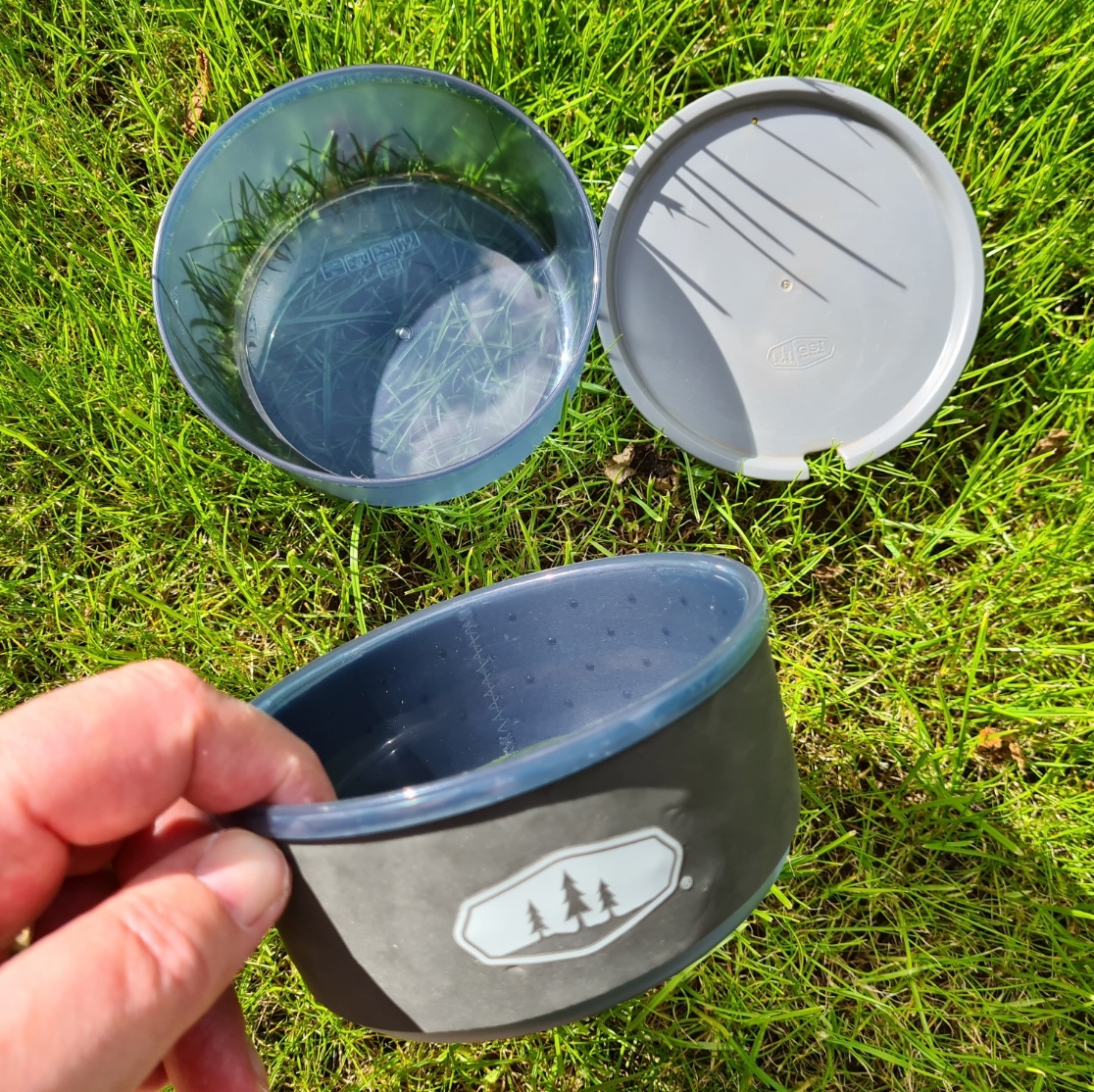 New style GSI mug with insulating sleeve, bowl and sipper lid