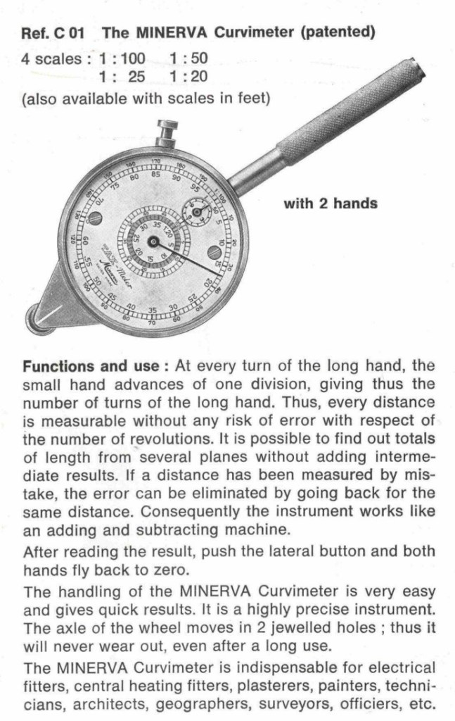 Catalogue description of the Minerva Curvimeter