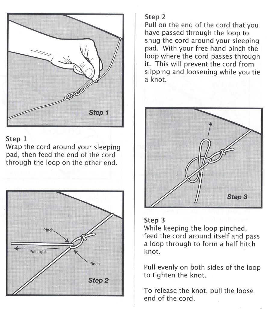 Prior to introducing cord locks, Katabatic relied on the user simply using a slip knot on the pad cords
