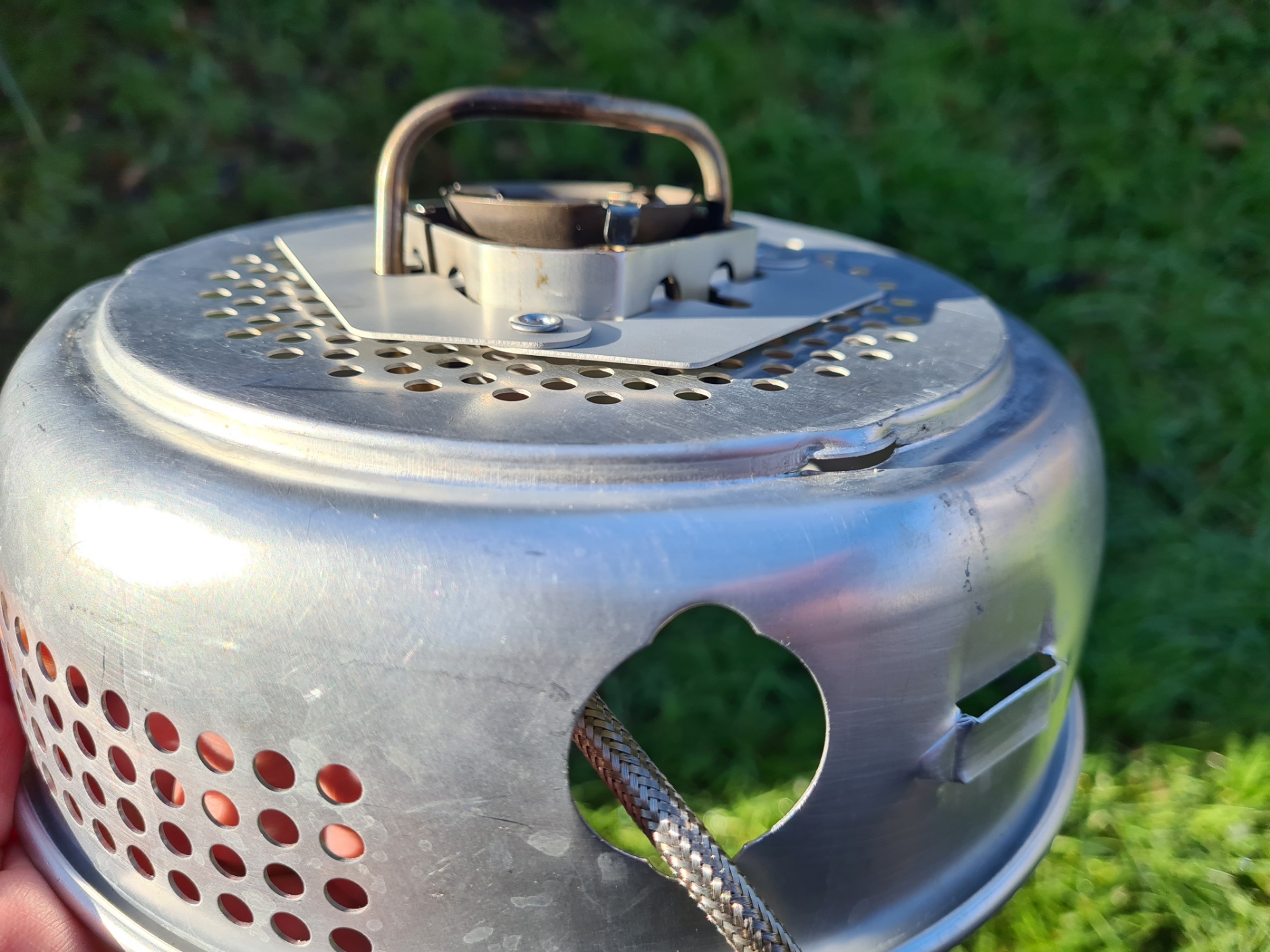 Hexon installed in Stormcooker, prior to having top half of windshield fitted