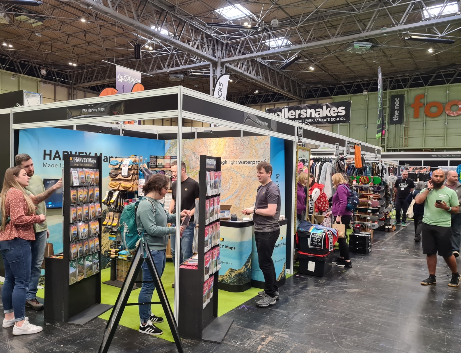 Harvey Maps were doing good trade at their stand with products priced for the average visitor