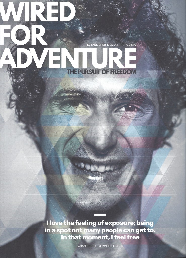 Wired for Adventure. Vol 10, March April 2022. Cover image: Adam Ondra