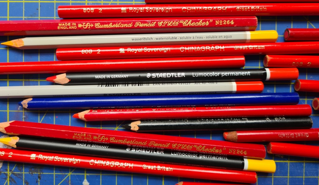 various chinagraph pencils