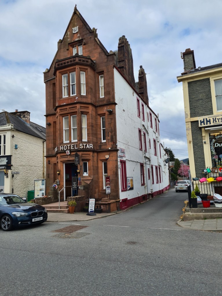 The Star Hotel at Moffat, purported to be the world's narrowest hotel. More importantly, it serves good pints of Griffel beer from the Sulwath Brewery